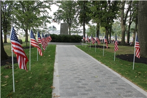 Veterans Grove at Masonic Village Memorial - Greene County Granite for the Pavers and Curbing