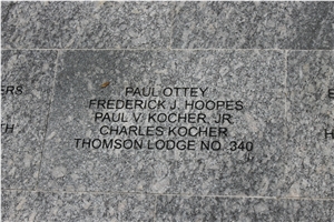 Veterans Grove at Masonic Village Memorial - Greene County Granite for the Pavers and Curbing