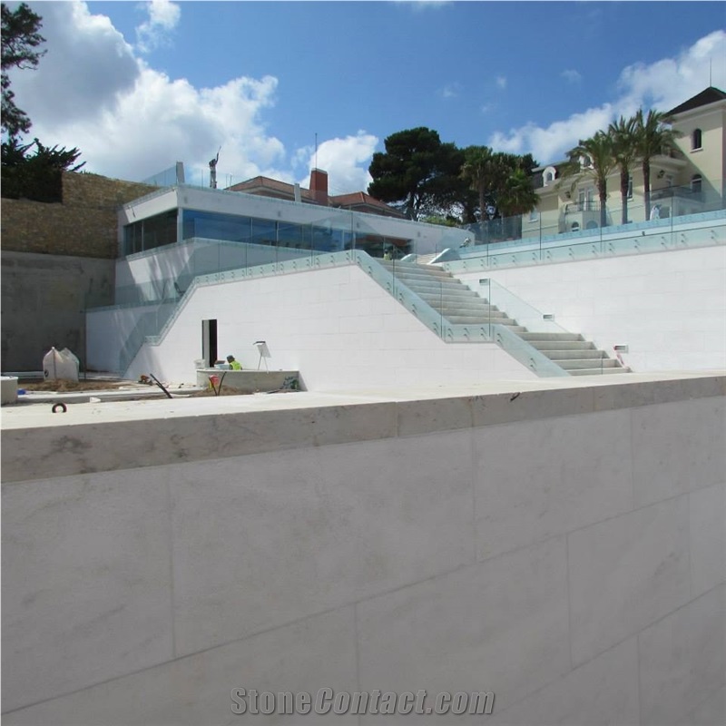 Lagoa Premium Marble Wall Covering, White Marble Portugal Wall Cladding