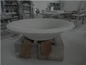 Branco Estremoz Marble Carving Fountain, White Marble Portugal Fountain