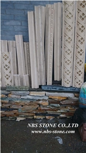 Beige Marble Split Face Wall Cladding