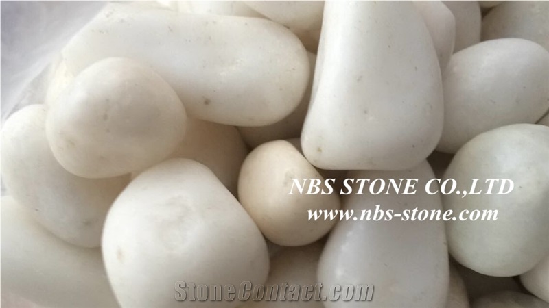White Polished Pebbles,River Pebbles for Walkway