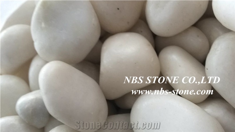 White Polished Pebbles,River Pebbles for Walkway