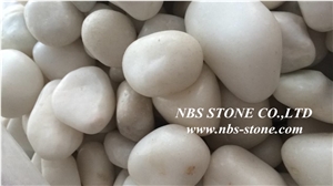 White Polished Pebbles,River Pebbles for Walkway