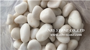 White Polished Pebbles,River Pebbles for Walkway