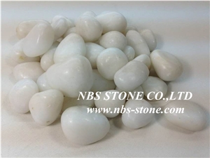White Polished Pebbles,River Pebbles for Walkway