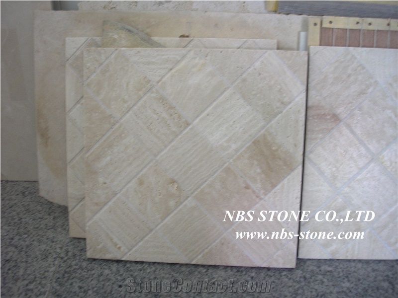 Yellow Travertine Mosaic,Wall Mosaic,Floor Mosaic