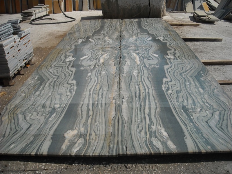 Cipollino Marble Tiles & Slabs, Green Greece Marble Tiles & Slabs