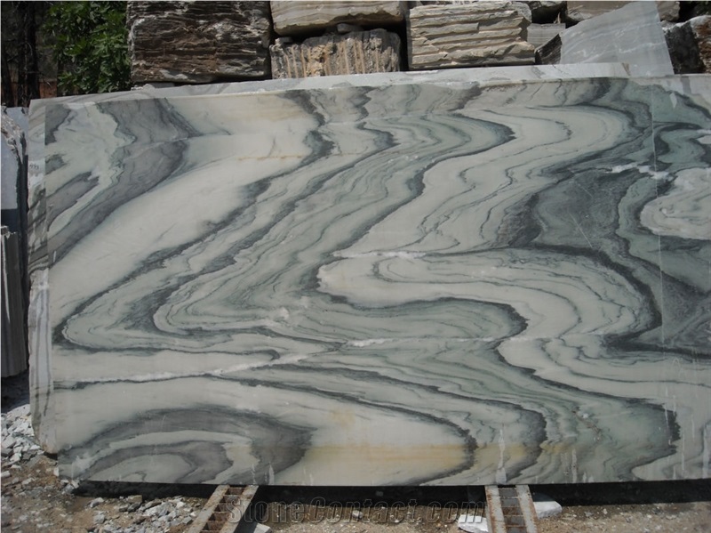 Cipollino Marble Tiles & Slabs, Green Greece Marble Tiles & Slabs