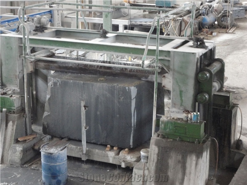 Evenos (Edessa) Pure Black Marble Blocks Greece