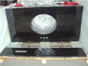 Black Galaxy Granite Vanity Tops for Bathroom
