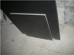 Mongolia Black Granite Tiles, Black Basalt Cut to Size Tiles
