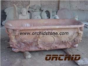 Solid Natural Marble Bathtubs, Beige Marble Bathtubs