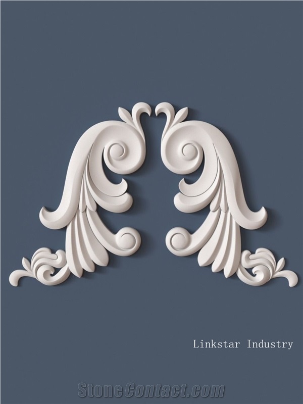 White Quartzite Wall Relief, 3d Decor Stone Engravings Wall