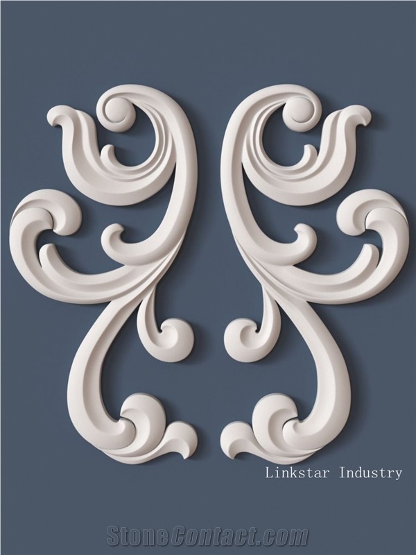 White Quartzite Wall Relief, 3d Decor Stone Modern Wall Reliefs