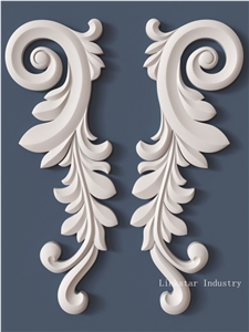 White Quartzite Wall Relief, 3d Decorative Wall Reliefs