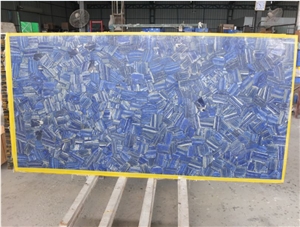 Amethyst Magic Blue Gem Stone Slabs & Tiles,Semi Precious Wall Covering/Interior Decoration for Kitchen/Background/Counter Top