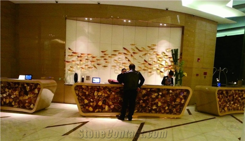 Multi Red Jasper Semiprecious Stone Bar Tops