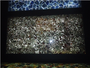Silver Leaves Gemstone Tiles & Slabs,Grey Semi Precious Stone Wall Covering/Interior Decoration for Kitchen/Background/Counter Top Silver Leaves Gemstone Tiles & Slabs,Grey Semi Precious Stone Wall Covering/Interior Decoration for Kitchen/Background/Counter Top