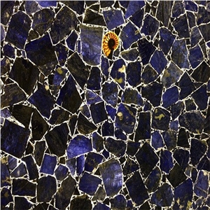 Sodalite Blue Jasper Backlit Gem Stone Slabs&Tiles,Blue semi precious stone wall panel,Blue Semi Precious Wall Covering/Interior Decoration for Kitchen