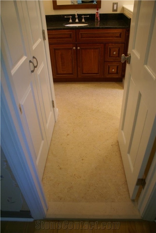 Sandy Creek Limestone Bathroom Design, Shower Wall and Floor Application, Beige Limestone Bath Design Egypt