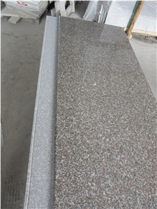 G664 Granite Full Bullnose Edge Countertop for Kitchen, Bar, China Cheap Pink Granite Countertop