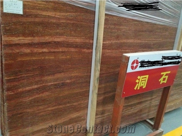 Iran Cheap Brown Red Travertine Polished Big Flag Slabs, Tiles for Wall, Floor Covering, Natural Building Stone Filled Holes for Decoration, Hotel Lobby, Bathroom, Toilet Use, Stone with Veins Pattern