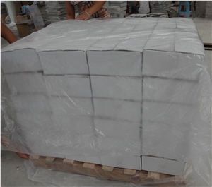 Shower Floor Mesh Backed Mosaic Tiles White Marble Pavers, Bianco Carrara White Marble Mosaic Fan Shaped, Floor Paver Interior Decoration, Natural Building Stone Wall Cladding, Tumbled Cube Stone
