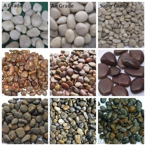 Yellow Polished Pebble Stone for Garden Decoration and Landscaping