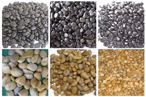 Yellow Polished Pebble Stone for Garden Decoration and Landscaping