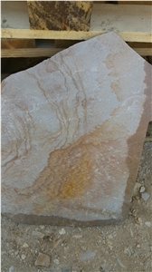 Yellow Slate for Flagstone Wall, Beige Slate Turkey Flagstone