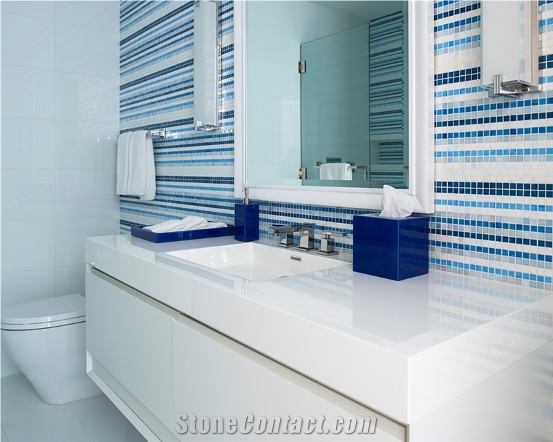 Glass Mosaic Bathroom Wall and Flooring