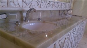 Light Green Onyx Bathroom Top