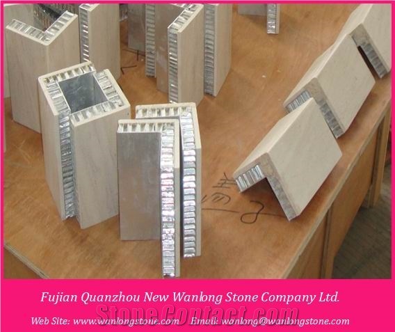 Moca Creme Limestone Aluminum Honeycomb Stone Panels for Facade Wall Cladding