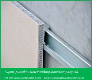 Mocha Creme Limestone Honeycomb Panels for Curtain Wall Cladding