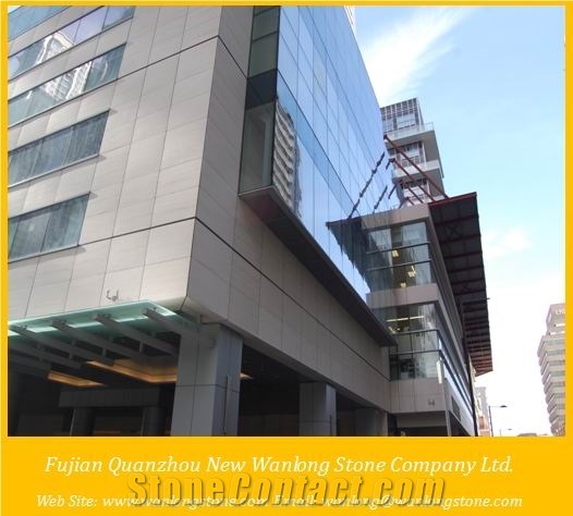 Mocha Creme Limestone Honeycomb Panels for Curtain Wall Cladding