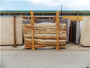 Golden Vein Onyx(Honey Onyx Vein Cut) Tiles & Slabs, Yellow Onyx Tiles & Slabs