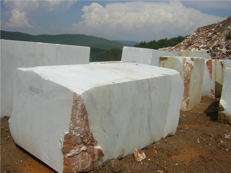 Silver White (Kavaklidere White) Marble Blocks