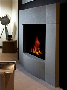 Gris Lac Limestone Fireplace, Grey Limestone Fireplace Spain, Gris Rodiles Limestone Fireplace