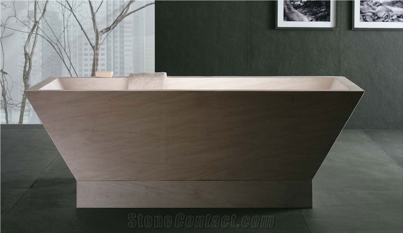 Reka Bathtub Blanche Ramage Limestone