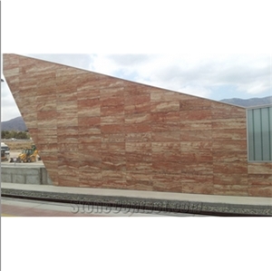 Travertino Rose Red Travertine Walling Tiles