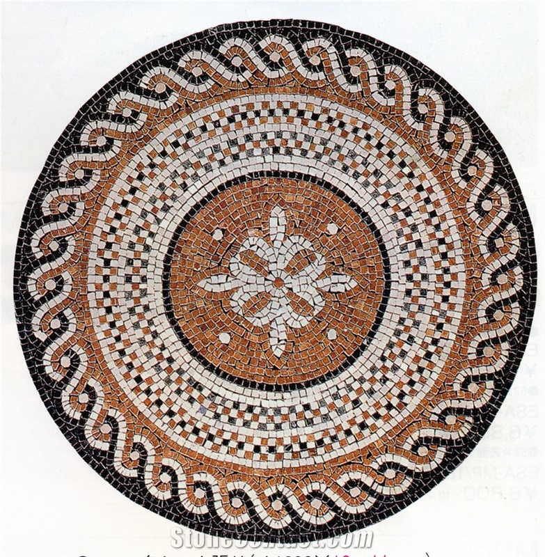 Brown Mosaic Pattern,Granite Mosaic Medallions,Floor Covering Pattern Tile