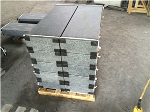 China G684 Black Granite Floor Kerbstone,Covering Black Road Paver, Flamed Finished Kerbstone,China Granite Paving Stone,Outside Stone Paver.Bush Hammered Kerbstone,Granite Sidestone.Chinese Paving