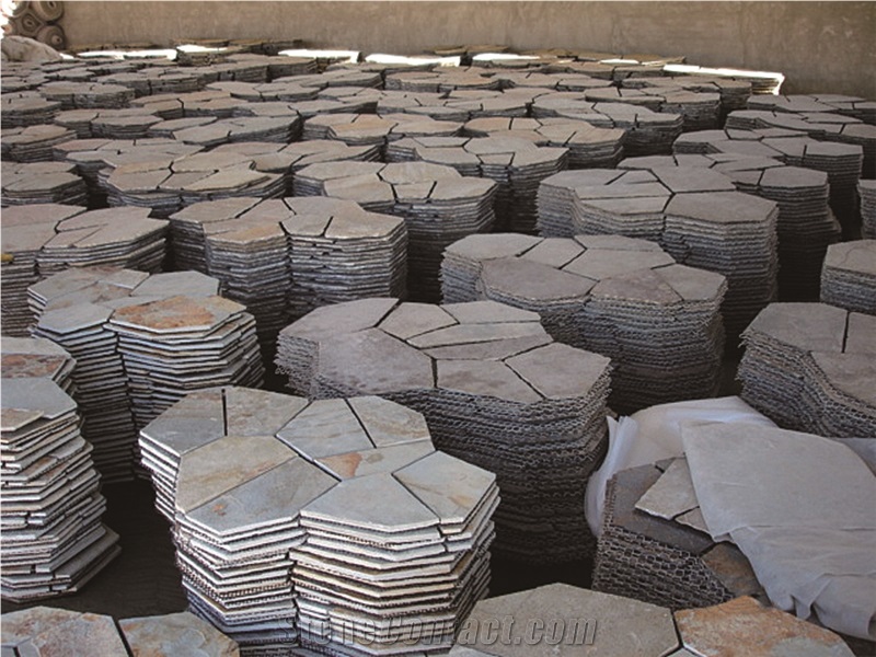 Slate Flagstone On Mesh Wall Decor