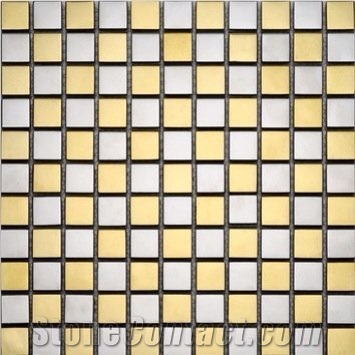 Golden Manmade Stone Mosaic Pattern,Cheap Mosaic Polished Pattern,Cystal Walling Tiles