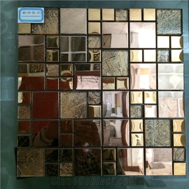 Interior Stone,Multicolor Manmade Stone China Good Quality Flooring Tiles Mosaic