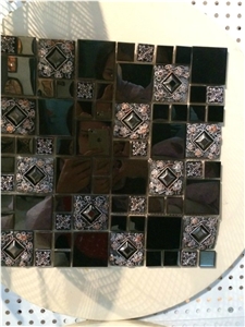 Mental Golden Wall Covering Tiles Mosaic,Floor Mosaic Pattern,High Quality Brick Mosaic