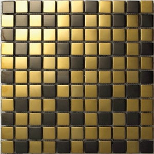 Own Factory Chinese Golden Marble Polished Mosaic Pattern,Cheap Price Hot Sale Walling Mosaic Tiles,Brick Mosaic