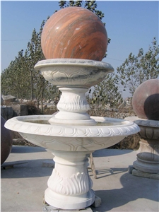 White Granite Ball Fountains,Own Factory Chinese Garden Fountains.Sculptured Fountains,High Quality Floating Ball Fountains
