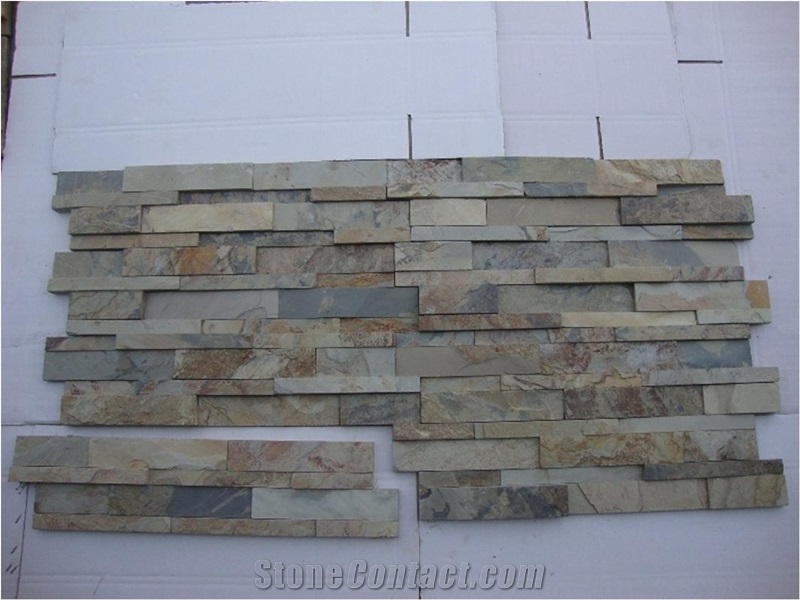 Indian Autumn Slate Ledge Stone, Yellow Slate